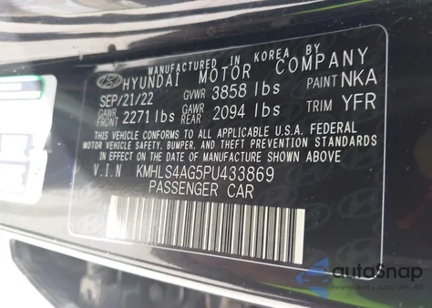 2023 Hyundai Elantra Sel from USA, damaged, VIN KMHLS4AG5PU433869